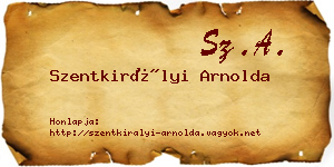 Szentkirályi Arnolda névjegykártya